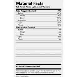 Hot - Women's Xenair Alpine Light Jacket - Kunstfaserjacke Trekkingbekleidung|Hochtourenbekleidung