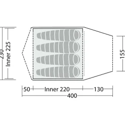 Hot - Lago Flex 4 - 4-Personen Zelt Zelte