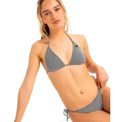 - Women's Gingham Tiki Triangle - Bikini-Top>Roxy Sale