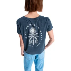 - Women's Laguna Green V Neck - T-Shirt>Roxy