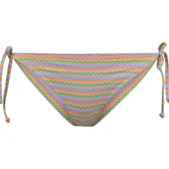 - Women's Wavy Stripe Cheeky Tie Side - Bikini-Bottom Bademode