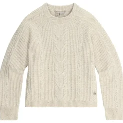 Clearance - Women's Rockcraft Cable Crew - Merinopullover Trekkingbekleidung|Pullover & Hoodies