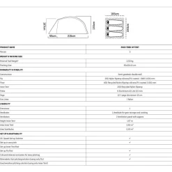 Online - Puez Trek 3P Tent - 3-Personen Zelt Trekkingzelte|Trekkingausrüstung