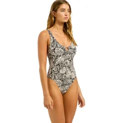 - Women's C Shells Ring Front Halter One Piece - Badeanzug><noscript><img width=