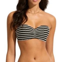 - Women's Mesh Effect Bustier Bandeau - Bikini-Top><noscript><img width=