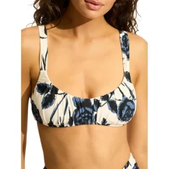 Hot - Women's Rococo Ruched Bralette - Bikini-Top Bademode