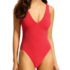 Seafolly - Women's Sea Dive Deep V Neck One Piece - Badeanzug