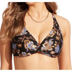 Seafolly - Women's Silkroad Wrap Front F Cup Bra - Bikini-Top