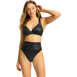 Seafolly - Women's Soleil DD Wrap Front Halter Bra - Bikini-Top