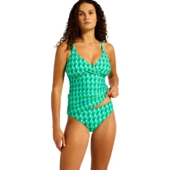 Seafolly - Women's Sorrento Multifit Wrap Front Tankini - Tankini^ Bademode