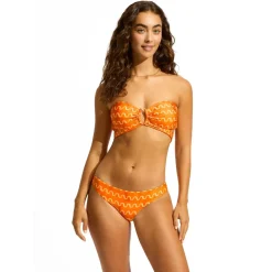 Seafolly - Women's Soundwave Hipster Tie Side - Bikini-Bottom^ Bademode