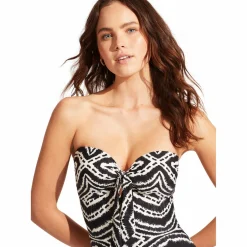 Best - Women's Zanzibar Twist Tie Front One Piece - Badeanzug Bademode