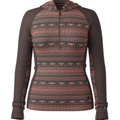 New - Women's Classic Thermal Merino BL 1/2 Zip Hoodie - Merinopullover Trekkingbekleidung|Wanderbekleidung