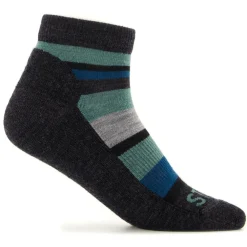 - Kid's Merino Trekking Quarter Socks Striped - Wandersocken><noscript><img width=