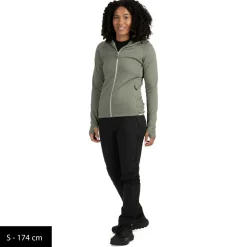 Clearance - Women's MerinoGrid285 NorrdalSt. Zip Hoody - Fleecejacke Alltagsbekleidung|Wanderbekleidung