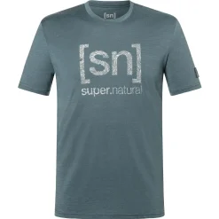 super.natural - Logo Lines Bio Jersey Tee - Merinoshirt