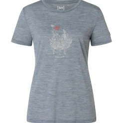 super.natural - Women's Flowerhands Tee - Merinoshirt