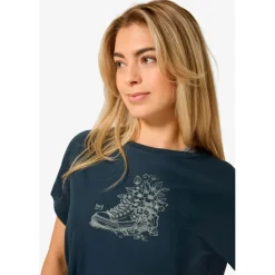 super.natural - Women's Flower Sneakers Loose Tee - Merinoshirt