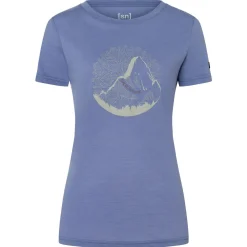 super.natural - Women's Mountain Mandala Tree Tee - Merinoshirt