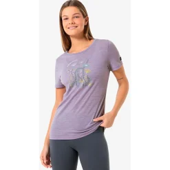 New - Women's Rock Flowers Tee - Merinoshirt Alltagsbekleidung|Skibekleidung