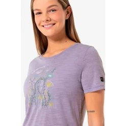 New - Women's Rock Flowers Tee - Merinoshirt Alltagsbekleidung|Skibekleidung