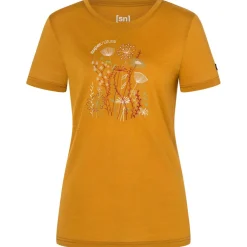 New - Women's Rock Flowers Tee - Merinoshirt Alltagsbekleidung|Skibekleidung