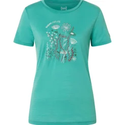 New - Women's Rock Flowers Tee - Merinoshirt Alltagsbekleidung|Skibekleidung