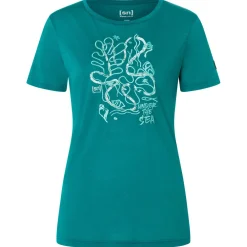 super.natural - Women's Under The Sea Tee - Merinoshirt^ Alltagsbekleidung|Shirts, Hemden & Longsleeves