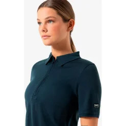 New - Women's Zip Polo - Merinoshirt Alltagsbekleidung|Shirts, Hemden & Longsleeves