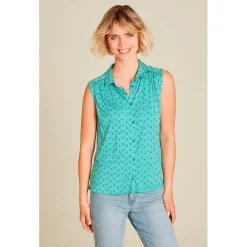Sale - Women's Feminine Bluse aus Ecovero Viskose - Top Shirts, Hemden & Longsleeves|Alltagsbekleidung
