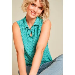 Sale - Women's Feminine Bluse aus Ecovero Viskose - Top Shirts, Hemden & Longsleeves|Alltagsbekleidung