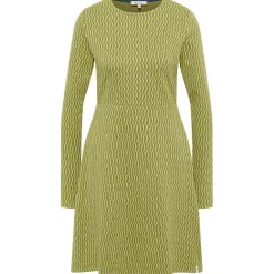 Clearance - Women's Gestricktes Swing-Kleid im Retro-Look - Kleid Alltagsbekleidung