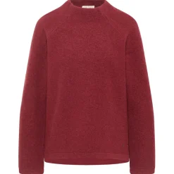 - Women's Kurzer Pullover aus Reiner Walkwolle - Wollpullover><noscript><img width=