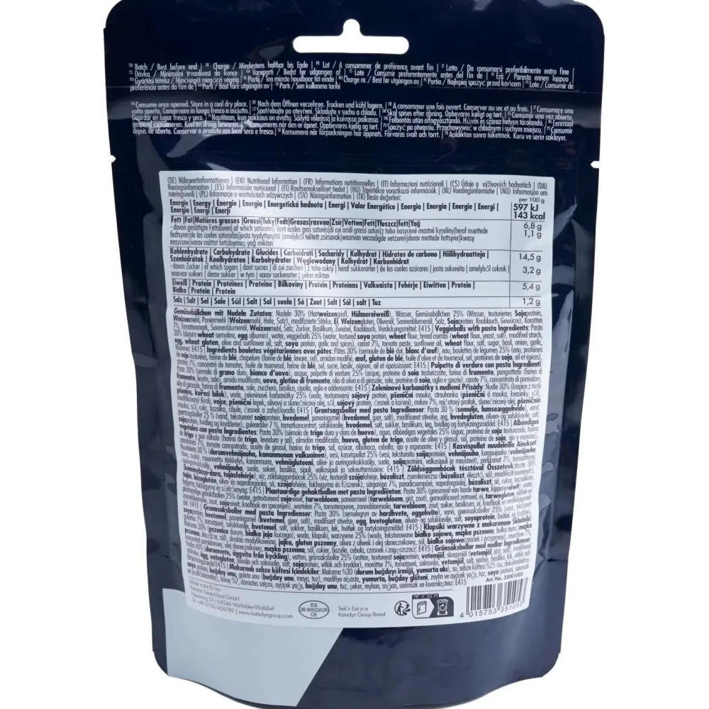 - Gemüsebällchen mit Nudeln>Trek'n Eat Discount