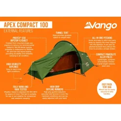 Vango - Apex Compact 100 - 1-Personen Zelt^ Trekkingzelte|Trekkingausrüstung