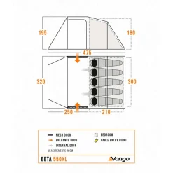 Vango - Beta 550XL - Gruppenzelt