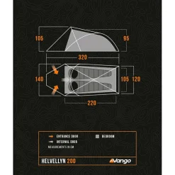 Sale - Helvellyn 200 - 2-Personen Zelt Trekkingzelte|Trekkingausrüstung