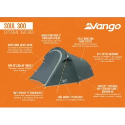 Vango - Soul 300 - 3-Personen Zelt^ Trekkingzelte|Trekkingausrüstung