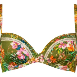 New - Women's Sunset Florals Bikini Top 7374 - Bikini-Top Bademode